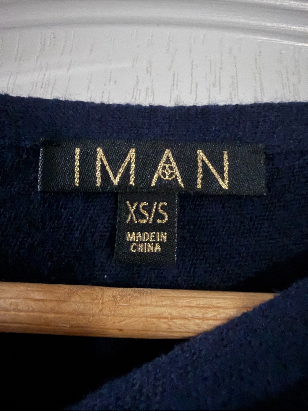 IMAN Navy poncho